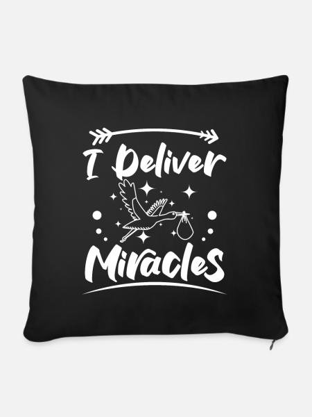 I deliver miracles - Sofakissenbezug 45 x 45 cm - Schwarz