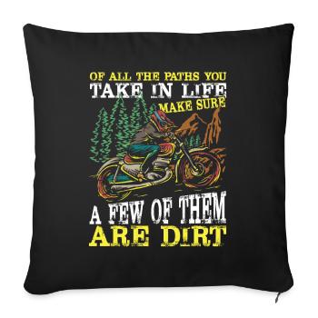 A Few Of Them Are Dirt Bike Sprüche Motorrad - Sofakissenbezug 45 x 45 cm - Schwarz - Vorne