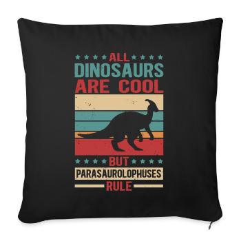 Parasaurolophus Dinosaure Dinos Cadeau - Housse de coussin décorative 45 x 45 cm - noir - Devant