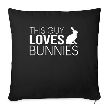 Typ Hase Spruch - Sofakissenbezug 45 x 45 cm - Schwarz - Vorne