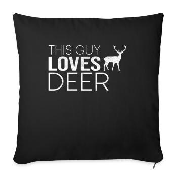 Typ Hirsch Spruch - Sofakissenbezug 45 x 45 cm - Schwarz - Vorne