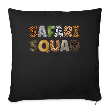 Africa Summer Family Vacation Travel Safari Squad - Sofa pillowcase 17,3'' x 17,3'' (45 x 45 cm) - black - Front