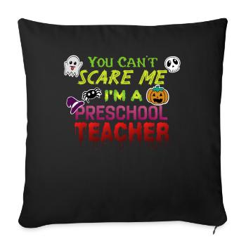Lehrer Vorschullehrer Englischlehrer Halloween - Sofakissenbezug 45 x 45 cm - Schwarz - Vorne