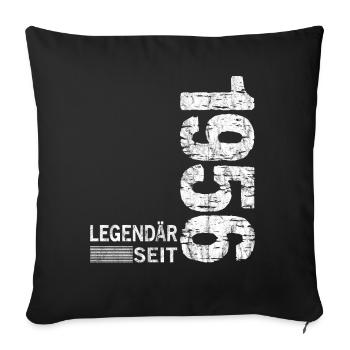 Geburtstag Geboren 1956 Mann Legendär seit 1956 - Sofakissenbezug 45 x 45 cm - Schwarz - Vorne