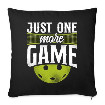Pickleball Juste un jeu de plus - Housse de coussin décorative 45 x 45 cm - noir - Devant