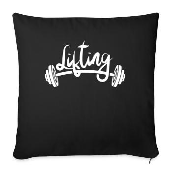 Lifting Weightlifting Gym Weightlifter Workout - Sofa pillowcase 17,3'' x 17,3'' (45 x 45 cm) - black - Front
