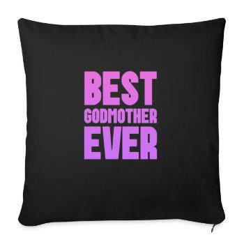 Marraine - Housse de coussin décorative 45 x 45 cm - noir - Devant