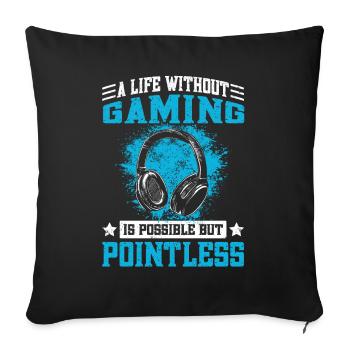 Gamer Saying - Boys Video Games & Gaming - Sofakissenbezug 45 x 45 cm - Schwarz - Vorne