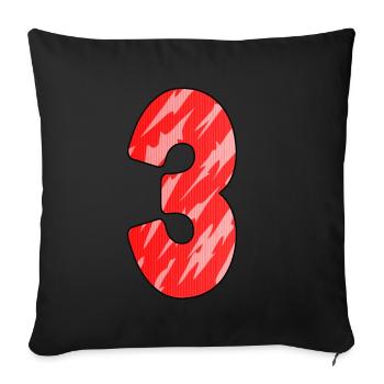 3 - Housse de coussin décorative 45 x 45 cm - noir - Devant