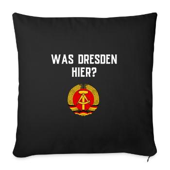 Ostdeutschland Geschenk Osten Ossi DDR Ostalgie - Sofakissenbezug 45 x 45 cm - Schwarz - Vorne