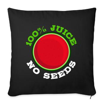 Drôle de vasectomie Stérilisation Pastèque - Housse de coussin décorative 45 x 45 cm - noir - Devant