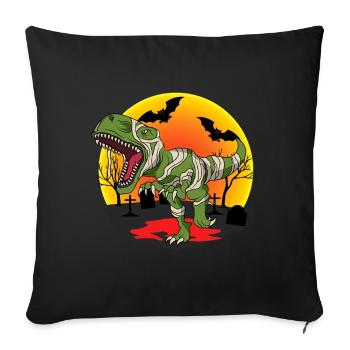 Mummy T-rex Dinosaur Tyrannosaurus Halloween - Sofa pillowcase 17,3'' x 17,3'' (45 x 45 cm) - black - Front