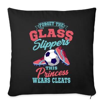 This Princess Wears Stollen Baseball Football - Sofa pillowcase 17,3'' x 17,3'' (45 x 45 cm) - black - Front