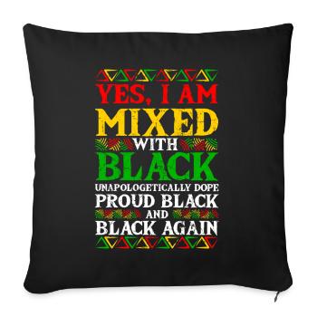 Black History Month Mixed Black Juneteenth - Sofakissenbezug 45 x 45 cm - Schwarz - Vorne