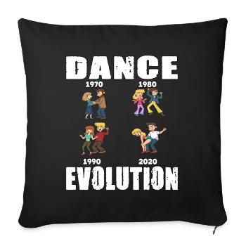 Dance Evolution für einen Tänzer und Tänzerin - Sofakissenbezug 45 x 45 cm - Schwarz - Vorne