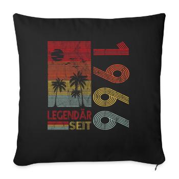 Geburtstag Geboren 1966 Mann Legendär seit 1966 - Sofakissenbezug 45 x 45 cm - Schwarz - Vorne