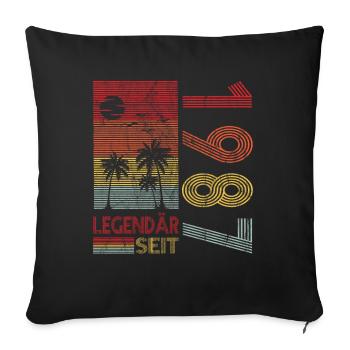Geburtstag Geboren 1987 Mann Legendär seit 1987 - Sofakissenbezug 45 x 45 cm - Schwarz - Vorne