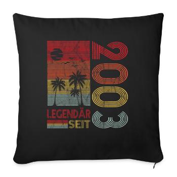 Geburtstag Geboren 2003 Mann Legendär seit 2003 - Sofakissenbezug 45 x 45 cm - Schwarz - Vorne