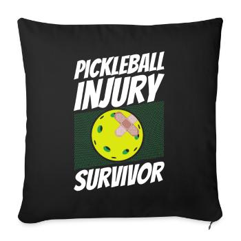 Pickleball Band-Aid Pickleball - Housse de coussin décorative 45 x 45 cm - noir - Devant