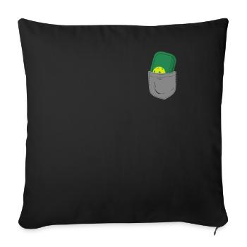 Pickleball Pocket - Sofakissenbezug 45 x 45 cm - Schwarz - Vorne