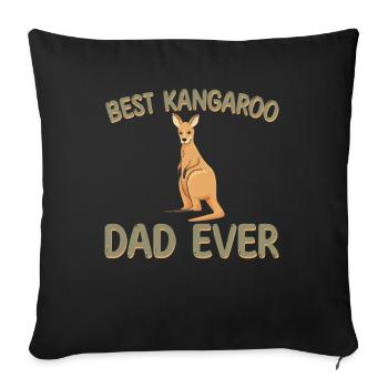 Best Kangaroo Father of All Time - Sofa pillowcase 17,3'' x 17,3'' (45 x 45 cm) - black - Front