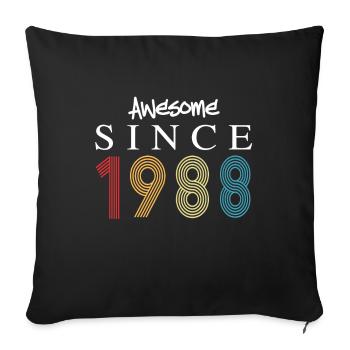 Awesome Since 1988 Birthday 1988 Vintage 1988 - Sofa pillowcase 17,3'' x 17,3'' (45 x 45 cm) - black - Front