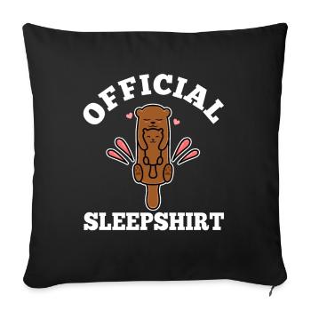 Chemise de nuit officielle Otter - Housse de coussin décorative 45 x 45 cm - noir - Devant