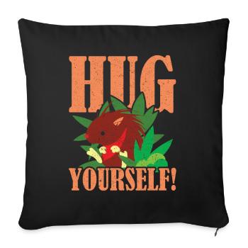 Stachlige Nagetier Hug Yourself Stachelschwein - Sofakissenbezug 45 x 45 cm - Schwarz - Vorne
