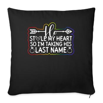 Gay Groom Gay Wedding Gay - Sofa pillowcase 17,3'' x 17,3'' (45 x 45 cm) - black - Front