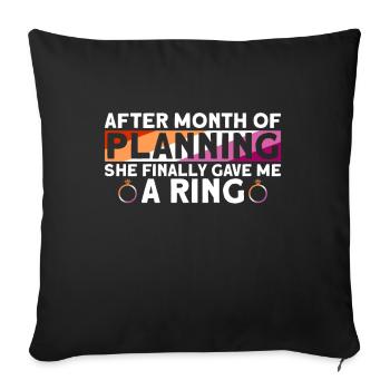 Mariage lesbien Gay lesbien Transsexuel - Housse de coussin décorative 45 x 45 cm - noir - Devant
