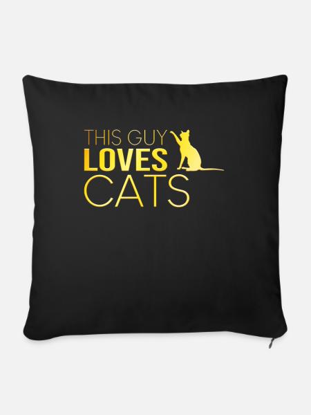 Typ Katze Spruch - Sofakissenbezug 45 x 45 cm - Schwarz