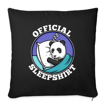 Official sleepshirt Panda - Sofa pillowcase 17,3'' x 17,3'' (45 x 45 cm) - black - Front