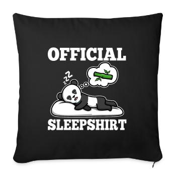 Official sleepshirt Panda - Sofa pillowcase 17,3'' x 17,3'' (45 x 45 cm) - black - Front