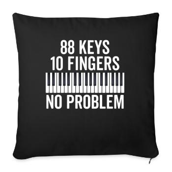 Funny Piano Player Teacher 88 Keys Piano Lover - Sofa pillowcase 17,3'' x 17,3'' (45 x 45 cm) - black - Front