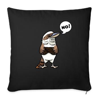 Rire Hans Vogel Jägerliest Têtu Non - Housse de coussin décorative 45 x 45 cm - noir - Devant