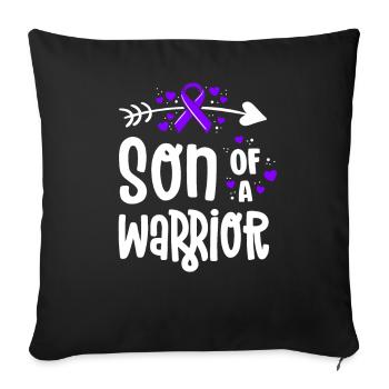Son Of A Warrior Hodgkins Lymphoma Cancer - Sofa pillowcase 17,3'' x 17,3'' (45 x 45 cm) - black - Front