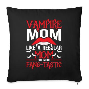 Vampire Mama Halloween - Housse de coussin décorative 45 x 45 cm - noir - Devant