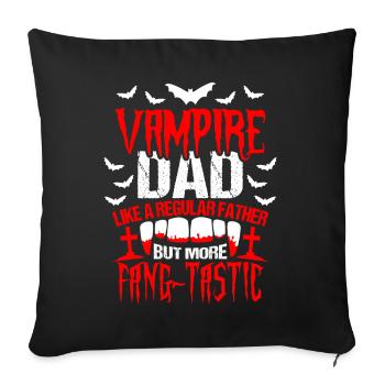 Vampir Papa Halloween - Sofakissenbezug 45 x 45 cm - Schwarz - Vorne