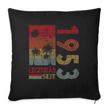 Geburtstag Geboren 1953 Mann Legendär seit 1953 - Sofakissenbezug 45 x 45 cm - Schwarz - Vorne