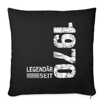 Geburtstag Geboren 1970 Mann Legendär seit 1970 - Sofakissenbezug 45 x 45 cm - Schwarz - Vorne