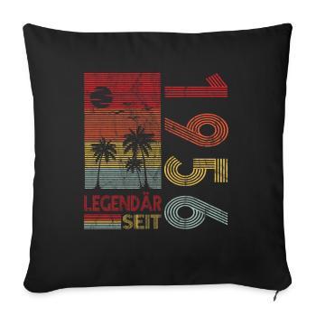 Geburtstag Geboren 1956 Mann Legendär seit 1956 - Sofakissenbezug 45 x 45 cm - Schwarz - Vorne