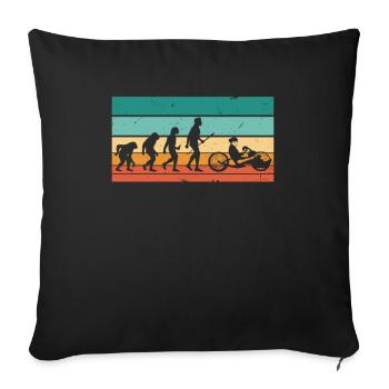 Vintage Evolution Handbike - Housse de coussin décorative 45 x 45 cm - noir - Devant