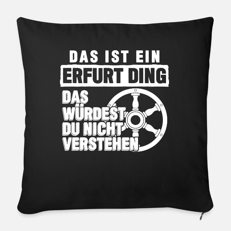 Erfurter Wappen Erfurt - Sofakissenbezug 45 x 45 cm - Schwarz