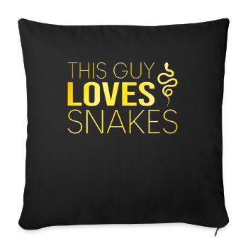 Type Snake Saying - Sofa pillowcase 17,3'' x 17,3'' (45 x 45 cm) - black - Front