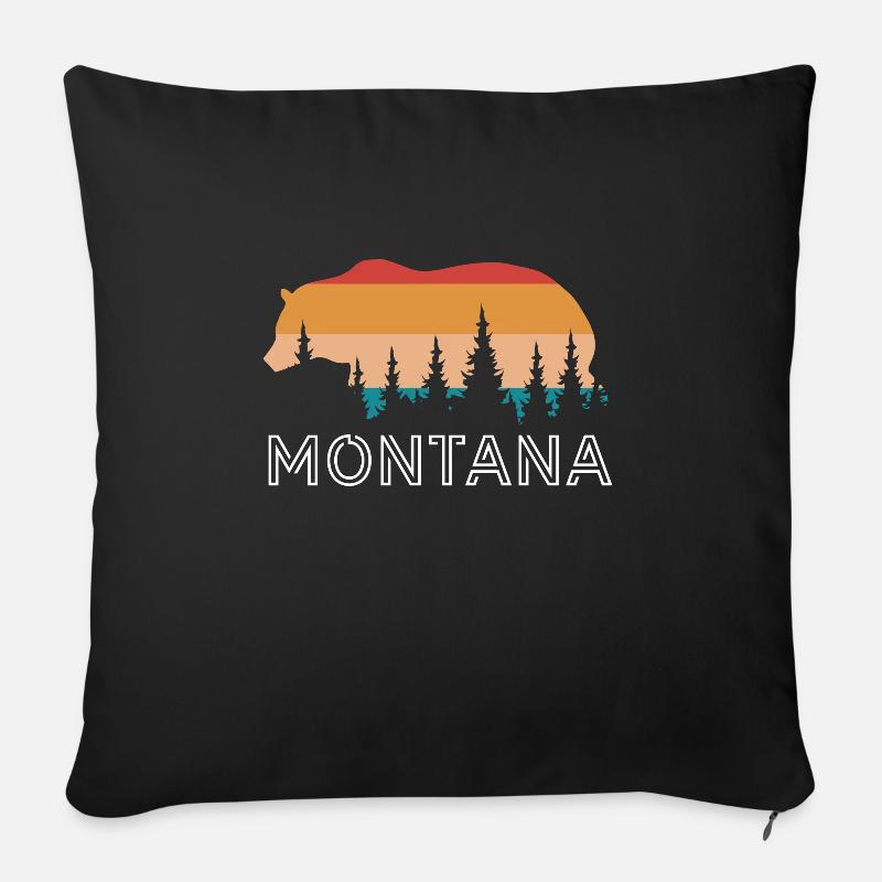 Montana - Sofakissenbezug 45 x 45 cm - Schwarz