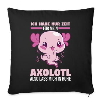 Axolotl - Sofakissenbezug 45 x 45 cm - Schwarz - Vorne
