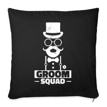 Groom Squad - Sofa pillowcase 17,3'' x 17,3'' (45 x 45 cm) - black - Front