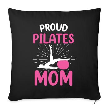 Fière Maman Pilates Maman Amante - Housse de coussin décorative 45 x 45 cm - noir - Devant