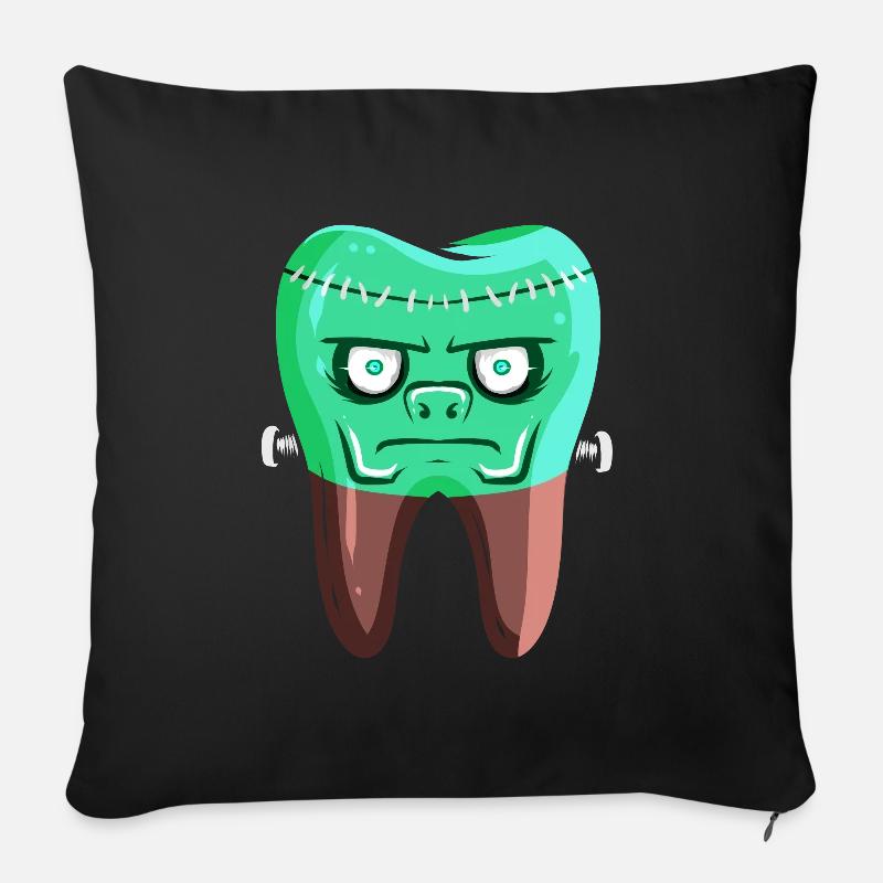Tooth For Dentist On Halloween - Sofakissenbezug 45 x 45 cm - Schwarz