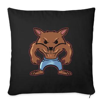 Cute Kawaii Werewolf On Halloween - Sofakissenbezug 45 x 45 cm - Schwarz - Vorne